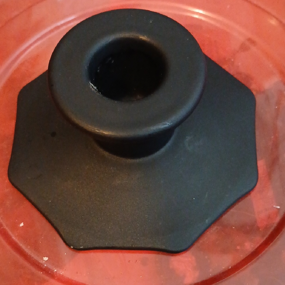 Black Amythest Satin Glass Candle Holder